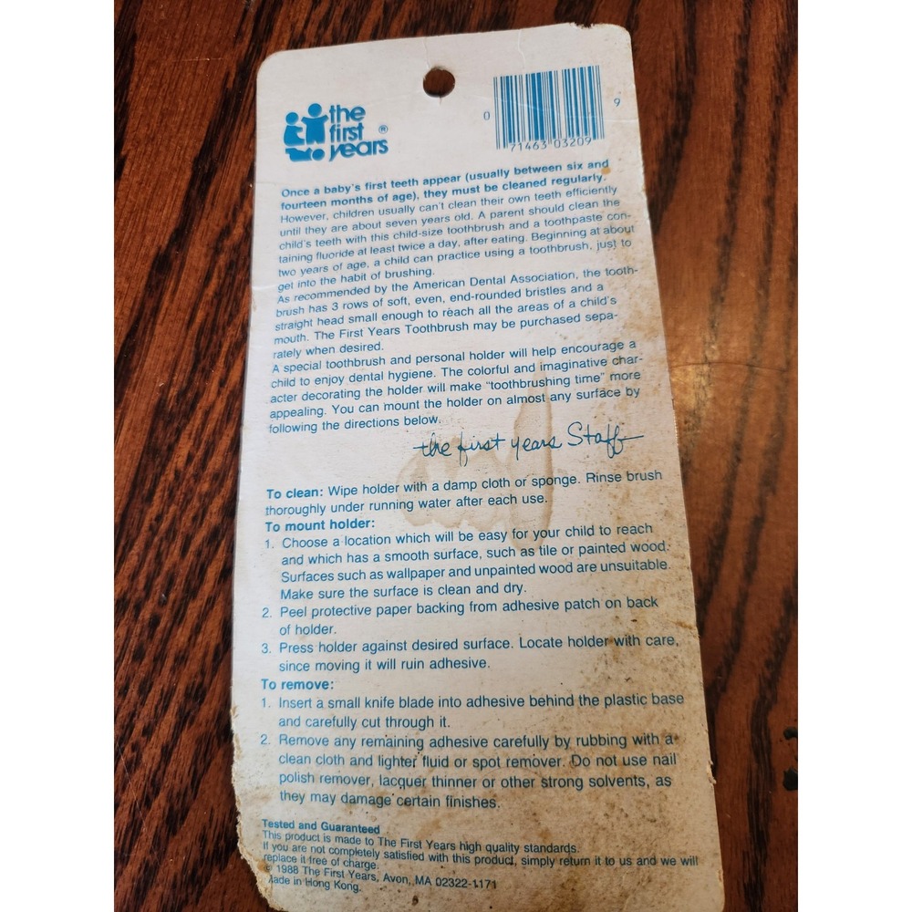 Vintage NOS The First Years Toothbrush Blue New In‎ Package - Picture 5 of 5